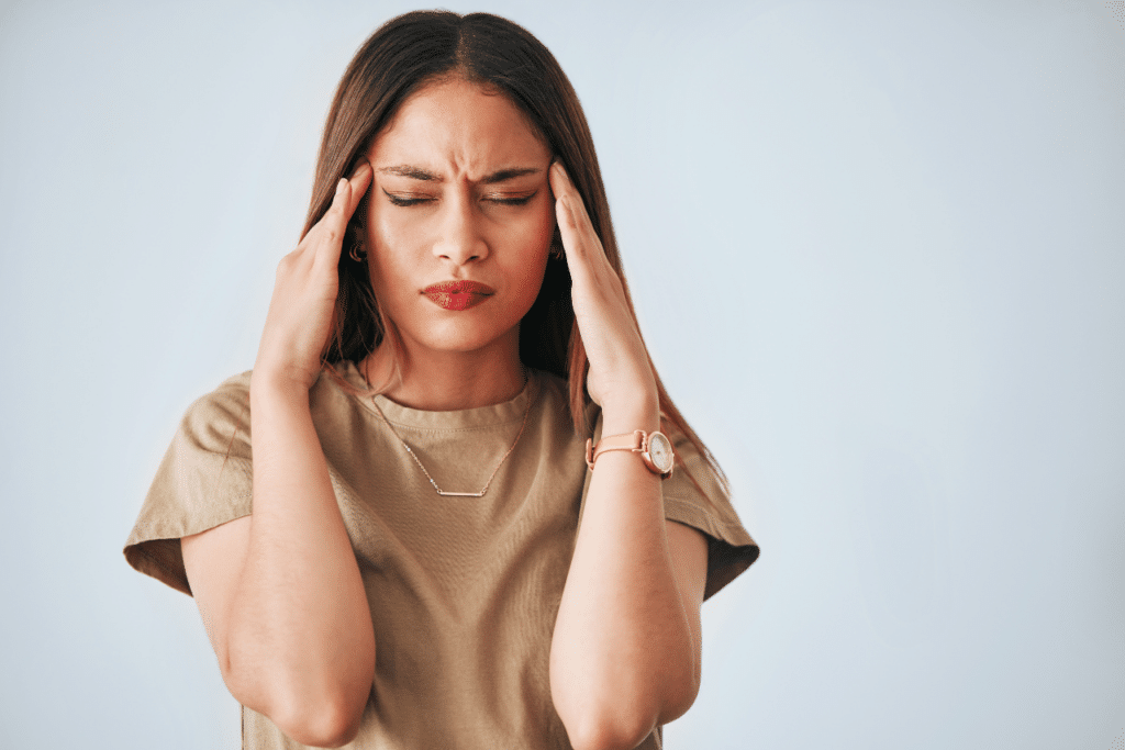 woman struggling with what are brain zaps