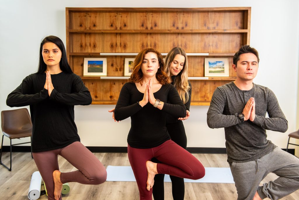 yoga class at mental health treatment in Los Angeles